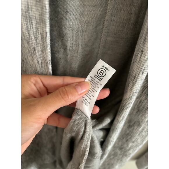 Athleta Sweater Women's Small Gray Pranayama Wrap Cover Up Open Cardigan - Picture 8 of 9